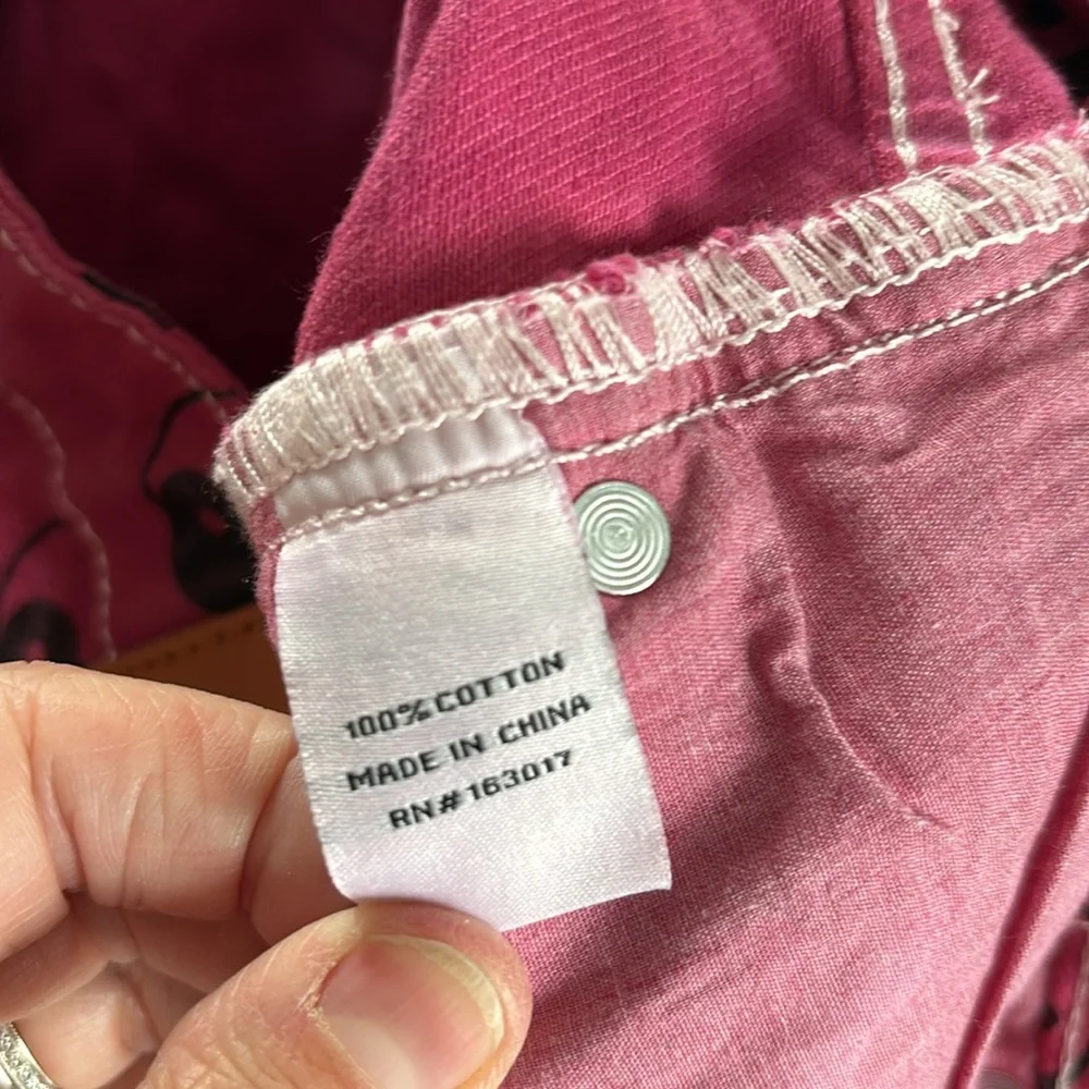 Princess Polly Pink Yin Yang Print Jeans Size 10 Women’s - Picture 8 of 15
